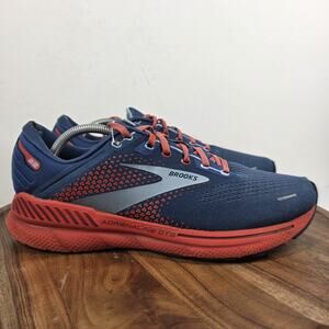 Brooks Adrenaline GTS 22 Mens Blue Orange Size 11.5 Running Shoes 1103661D404